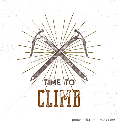 Vintage adventure label. Time to climbing Vintage adventure label. Time to climbing 29853566