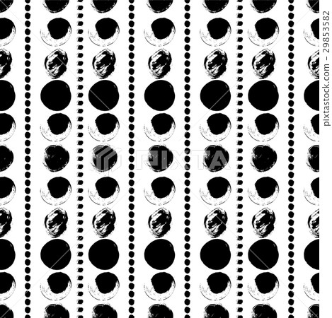 Seamless black and white hand drawn pattern - Stock Illustration ...