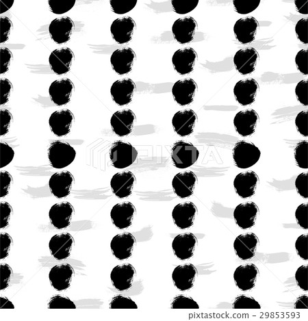 Seamless black and white hand drawn pattern 29853593