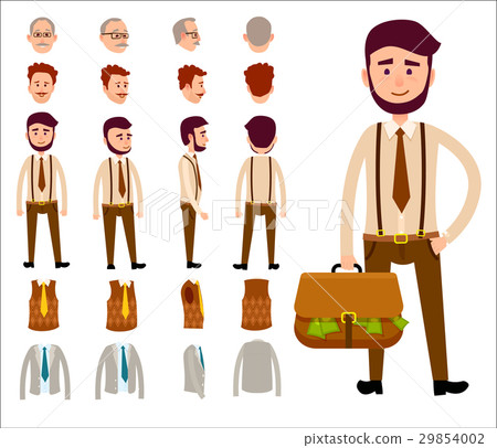 Businessman Constructor Isolated Illustration 29854002