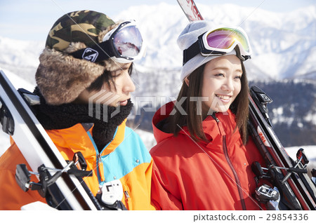Ski couple Ski couple 29854336