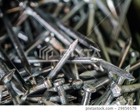 Macro shot of iron nails 29856576
