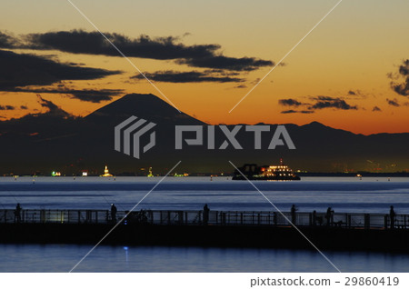 富士日落美景 29860419