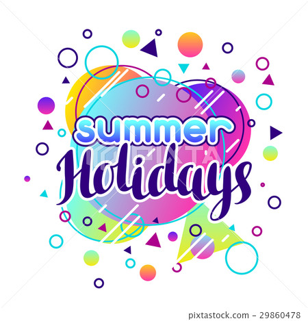 Summer holidays. Abstract illustration in vibrant Summer holidays. Abstract illustration in vibrant 29860478