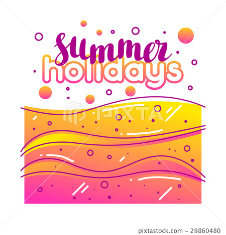 Summer holidays on sandy beach. Stylized Summer holidays on sandy beach. Stylized 29860480