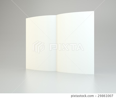 Blank white unfolded A4 paper crumpled. 3d Blank white unfolded A4 paper crumpled. 3d 29861007