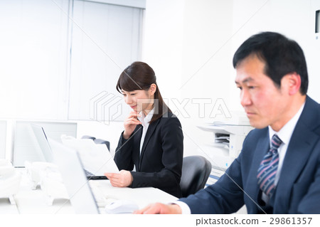 Business image Company employee female employee boss and subordinate male employee businessman OL office worker Business image Company employee female employee boss and subordinate male employee businessman OL office worker 29861357