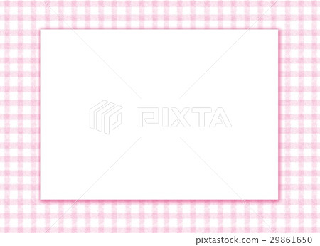 Pink check frame - Stock Illustration [29861650] - PIXTA