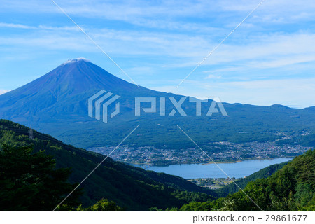山梨山富士山和川口湖禦坂山口 29861677