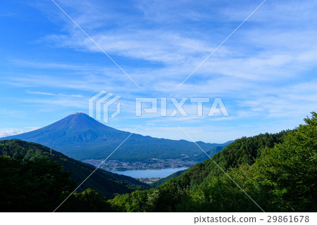 山梨山富士山和川口湖禦坂山口 29861678
