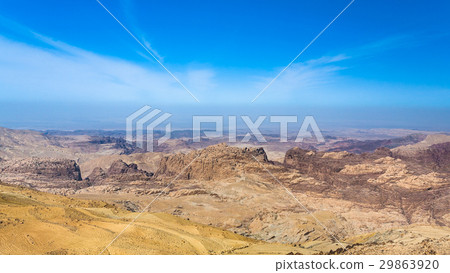 blue sky over mountain around Wadi Araba area 29863920