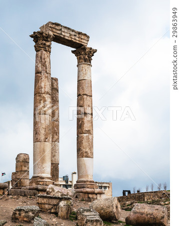 columns of Temple of Hercules at Amman Citadel 29863949