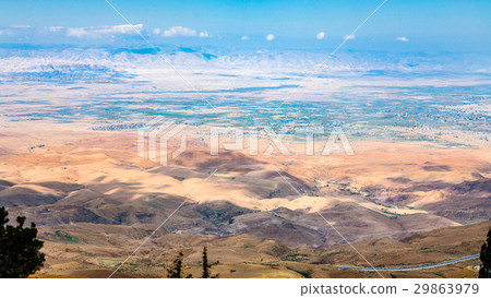 above view of hills in Holy Land from Mount Nebo 29863979