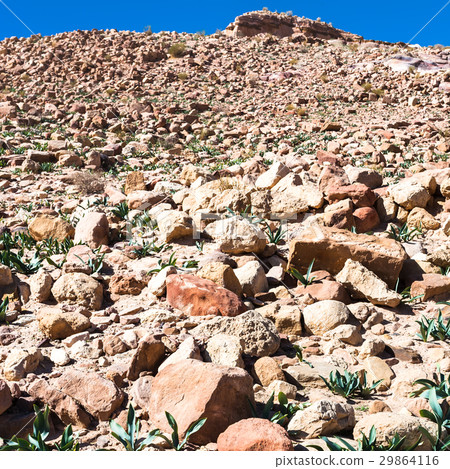 stone ruins in Petra town in winter 29864116