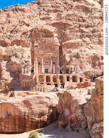 front view of Royal Urn Tomb in ancient Petra city 29864153