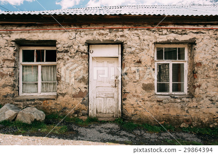 Stepantsminda Gergeti, Georgia. Door Of Old House Stepantsminda Gergeti, Georgia. Door Of Old House 29864394