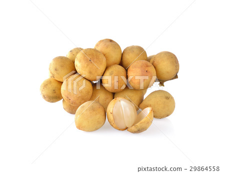 Long Gong fruit ,Lansium parasiticum on white Long Gong fruit ,Lansium parasiticum on white 29864558