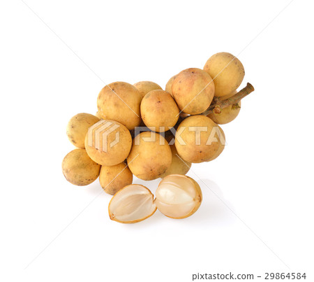 Long Gong fruit ,Lansium parasiticum on white Long Gong fruit ,Lansium parasiticum on white 29864584