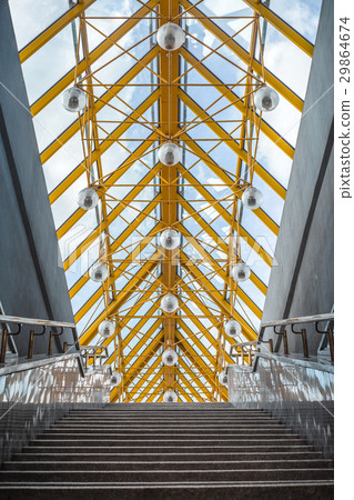 Abstract lines on architecture bridge closeup 29864674