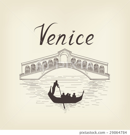 Venice City famous bridge Travel Italy background 29864784