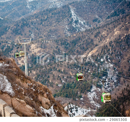 View down from the cable car near Great Wall 29865308