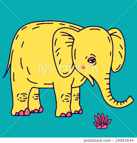 Cute elephant cartoon sitting Cute elephant cartoon sitting 29865644
