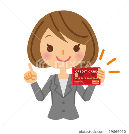 Business woman credit card 29866030