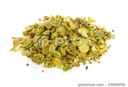 granola cereals on white background. granola cereals on white background. 29866099