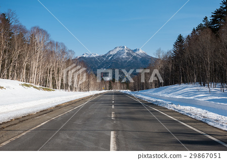 北海道三國通國道273號 照片素材 圖片 圖庫