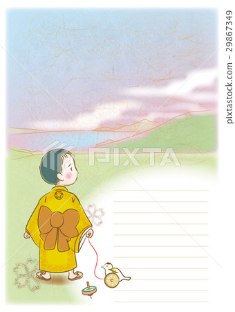 Spring Sea and Children's greeting card Spring Sea and Children's greeting card 29867349