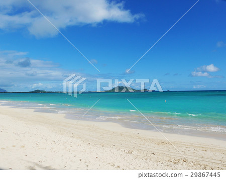 夏威夷瓦胡島上的凱魯瓦海灘 夏威夷瓦胡島上的凱魯瓦海灘 29867445