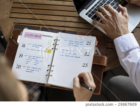 Businessmen Women Work Notebook Agenda 29867609