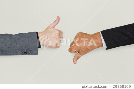 Human Hands Thumbs Up Thumbs Down Sign Concept Human Hands Thumbs Up Thumbs Down Sign Concept 29868169