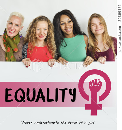 Women Girl Power Feminism Equal Opportunity Concept Women Girl Power Feminism Equal Opportunity Concept 29869583