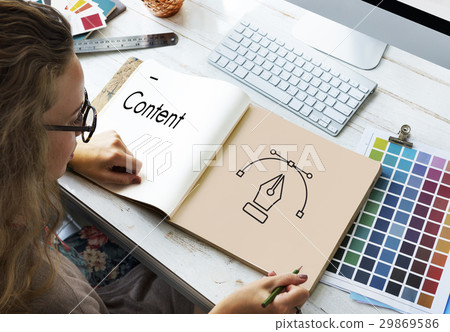 Creative Design Content Pen Icon Graphic Creative Design Content Pen Icon Graphic 29869586