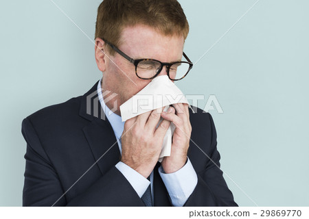Business Man Sick Cry Tissue Paper 29869770