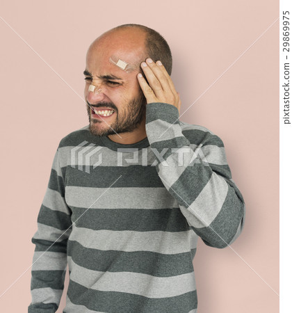 Male Stress Trouble Unhappy Problem Concept Male Stress Trouble Unhappy Problem Concept 29869975
