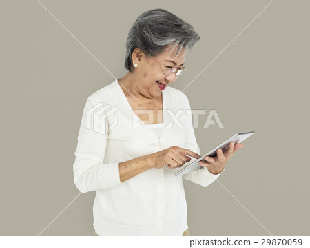 Woman Cheerful Portrait Studio Concept 29870059