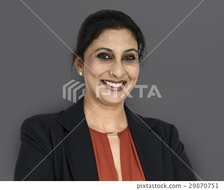 Woman Cheerful Studio Portrait Concept Woman Cheerful Studio Portrait Concept 29870751