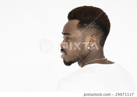 Black guy head tilt angle shot 29871117
