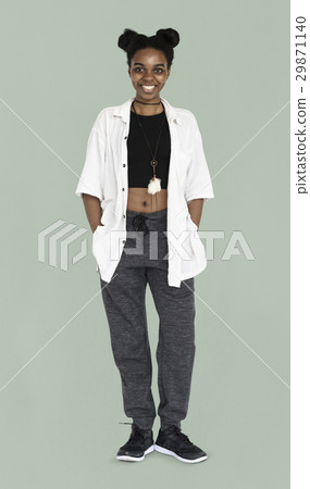 African Descent Girl Casual Smiling 29871140