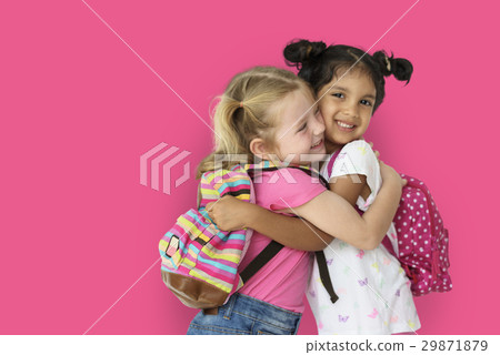 Little Girl Children Smiling Happiness Friendship Little Girl Children Smiling Happiness Friendship 29871879