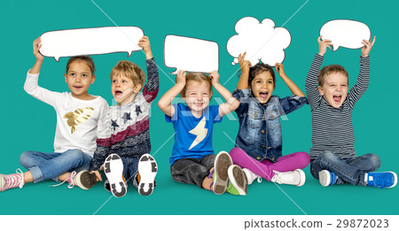 Children Smiling Happiness Friendship Togetherness Speech Bubble Children Smiling Happiness Friendship Togetherness Speech Bubble 29872023