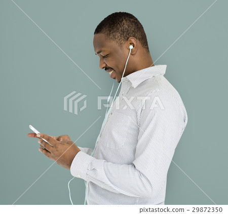 African Descent Man Listening Music African Descent Man Listening Music 29872350