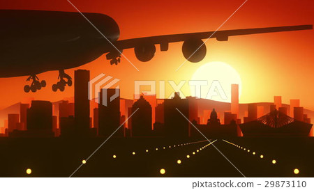 Durban South Africa Airplane Landing Skyline 29873110