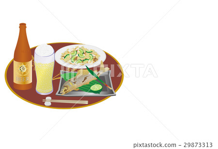 今天晚餐的鹽燒烤啤酒和ayu 今天晚餐的鹽燒烤啤酒和ayu 29873313