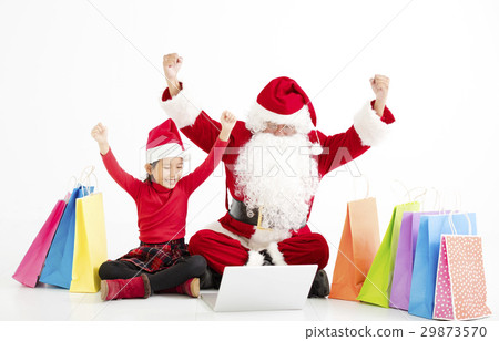santa claus and child Christmas Online Shopping santa claus and child Christmas Online Shopping 29873570