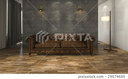 great leather sofa with parquet floor great leather sofa with parquet floor 29874689