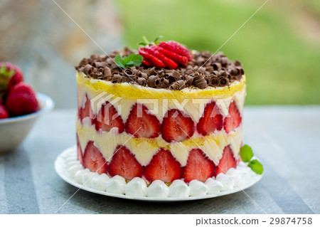 French cake "Fraisier" with strawberry 29874758
