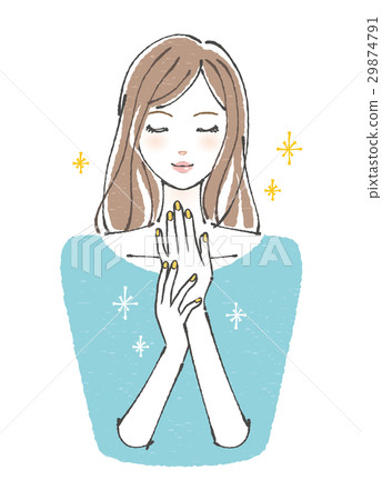Closing a nailed long-haired lady 29874791